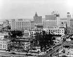 Old Dade County Courthouse with Steelwork for the 1925-27 Courthouse, Miami, 192-