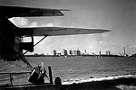Miami Skyline From Beside Airplane, 1946
