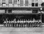 Western Union Messengers With Their Bikes, Tampa, 1921