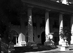 Shady front entrance to the Whitehall the Flagler Museum, Palm Beach Florida, 1960