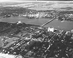 Aerial View Showing a Couple of Palm Beach Hotels, 1948