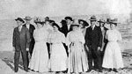 Group of People Down at the Beach, 1909