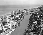 Aerial View with the Atlantic Ocean in the Left Miami, Florida, 1955