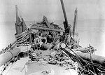 Unidentified Foreign Bark Wrecked Off the Coast After Hurricane, Dog Island, 1899