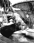 Architect Addison Mizner's Memorial Fountain, Palm Beach Florida, 1946